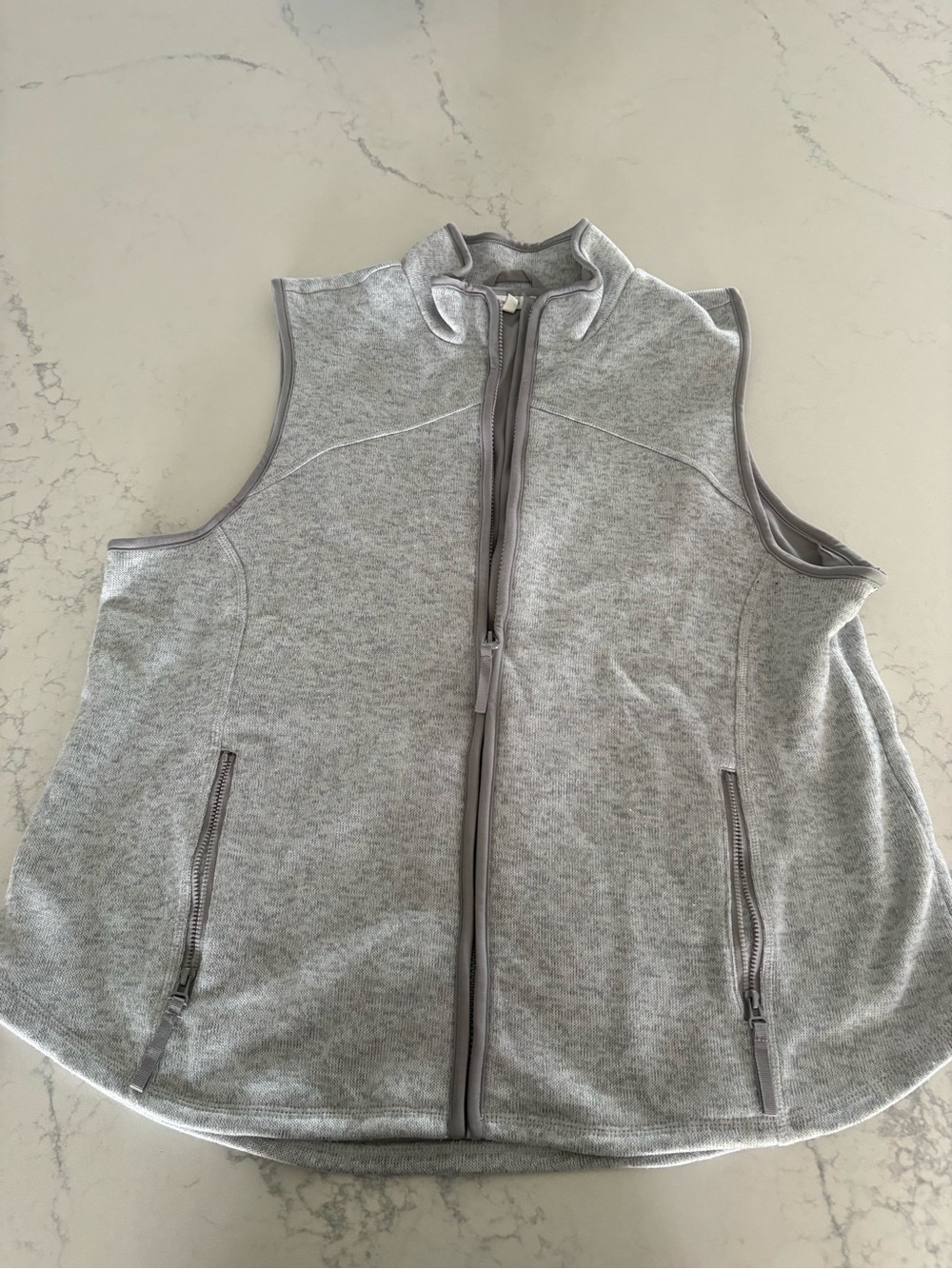 Maurices Gray Sleeveless Zip Vest